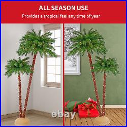 Puleo International 3.5 6 Foot Pre-Lit Artificial Palm Tree with 175 UL Lights