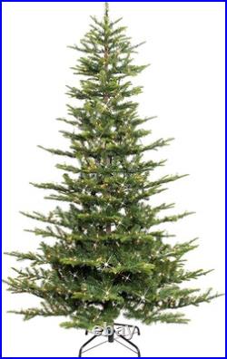 Puleo International 6.5 Foot Pre-Lit Aspen Fir Artificial Christmas Green Puleo International 6.5 Foot Pre-Lit Aspen Fir Artificial Christmas Green