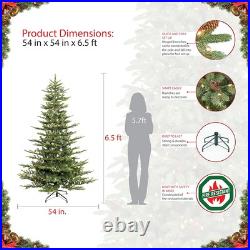 Puleo International 6.5 Foot Pre-Lit Aspen Fir Artificial Christmas Green Puleo International 6.5 Foot Pre-Lit Aspen Fir Artificial Christmas Green