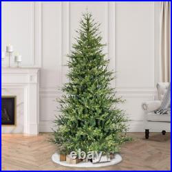 Puleo International 7.5 Foot Pre-Lit Alberta Spruce Artificial Christmas Tree