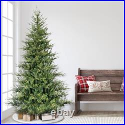 Puleo International 7.5 Foot Pre-Lit Alberta Spruce Artificial Christmas Tree