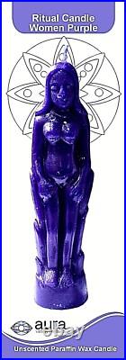Purple Woman Image 7.25 Candle Wicca Pagan Spell Hoodoo