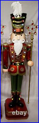 QVC Indoor/Outdoor Covered52 Metal Lighted Nutcracker Christmas Kringle Express