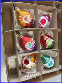 RADKO Dream Reflections FANTASIA GLASS ORNAMENTS Set of 6 2001