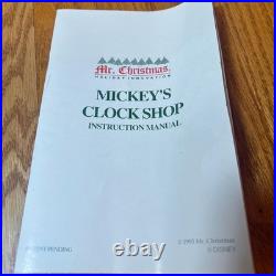 RARE 1993 Mr. Christmas Disney Mickey's Clock Shop Retail Store Display Tested