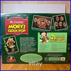 RARE 1993 Mr. Christmas Disney Mickey's Clock Shop Retail Store Display Tested