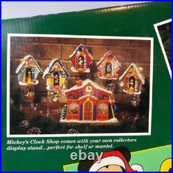 RARE 1993 Mr. Christmas Disney Mickey's Clock Shop Retail Store Display Tested