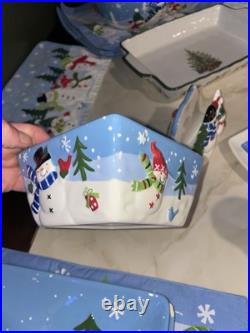 (RARE) 27+ St. Nicholas Square Snowman Dinnerware Collection! 