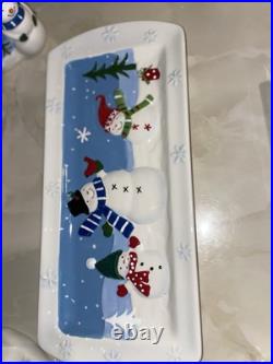 (RARE) 27+ St. Nicholas Square Snowman Dinnerware Collection! 