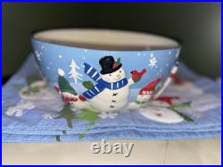 (RARE) 27+ St. Nicholas Square Snowman Dinnerware Collection! 