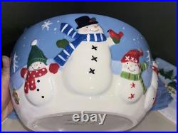 (RARE) 27+ St. Nicholas Square Snowman Dinnerware Collection! 
