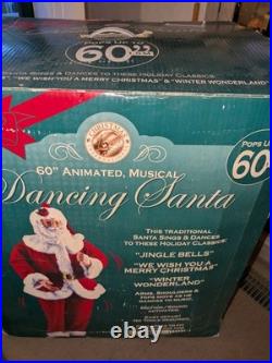RARE 60 Animated Motion Dancing Santa Life Size Christmas 2003 Dancing Works