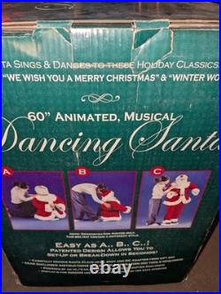 RARE 60 Animated Motion Dancing Santa Life Size Christmas 2003 Dancing Works
