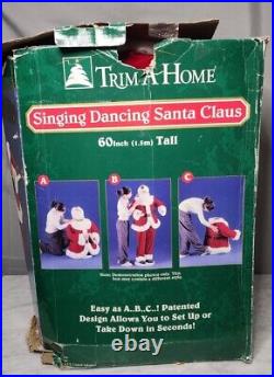 RARE 60 Animated Motion Singing Dancing Santa Life Size Christmas 2003 READ