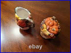 RARE BICO 9-Piece Fall Harvest Pumpkin Ceramic Decor Collection Cornucopia