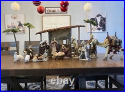 RARE Berkley Jensen 16-Piece Porcelain Handmade Painted Nativity Set Christmas