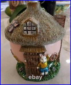 RARE Christopher Radko SPRING BUNGALOW EASTER BUNNY ORNAMENT TREE 36 Excellent RARE Christopher Radko SPRING BUNGALOW EASTER BUNNY ORNAMENT TREE 36 Excellent