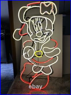 RARE Gemmy Disney Christmas 29 LED Minnie Mouse Neon Sign Light Rope RARE Gemmy Disney Christmas 29 LED Minnie Mouse Neon Sign Light Rope