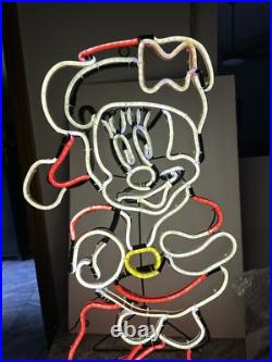 RARE Gemmy Disney Christmas 29 LED Minnie Mouse Neon Sign Light Rope RARE Gemmy Disney Christmas 29 LED Minnie Mouse Neon Sign Light Rope