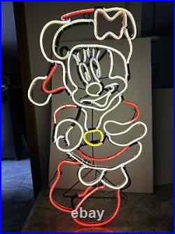 RARE Gemmy Disney Christmas 29 LED Minnie Mouse Neon Sign Light Rope RARE Gemmy Disney Christmas 29 LED Minnie Mouse Neon Sign Light Rope