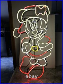 RARE Gemmy Disney Christmas 29 LED Minnie Mouse Neon Sign Light Rope RARE Gemmy Disney Christmas 29 LED Minnie Mouse Neon Sign Light Rope