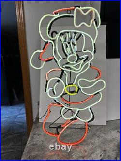 RARE Gemmy Disney Christmas 29 LED Minnie Mouse Neon Sign Light Rope RARE Gemmy Disney Christmas 29 LED Minnie Mouse Neon Sign Light Rope