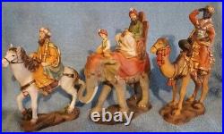 RARE Heavens Majesty 3 King MAGI Wisemen Elephant Camel Horse Detailed Polyresin