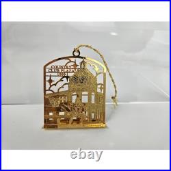 RARE Kansas City Christmas Ornaments Set of 6 Metal 24K Plated