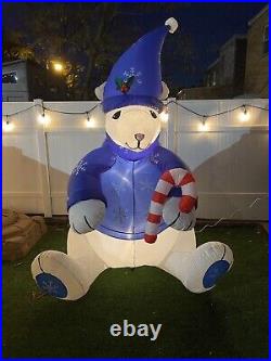 RARE LARGE 8ft. Gemmy Air Blown Inflatable Tall Christmas Polar Bear