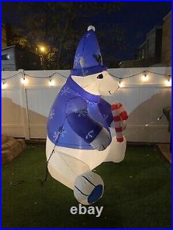 RARE LARGE 8ft. Gemmy Air Blown Inflatable Tall Christmas Polar Bear