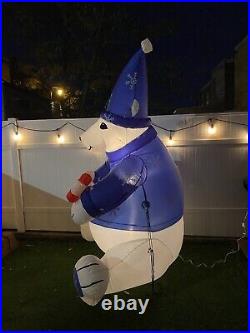 RARE LARGE 8ft. Gemmy Air Blown Inflatable Tall Christmas Polar Bear