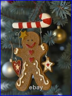 RARE Lot Of (52) Old Fashion Gingerbread Theme Christmas Tree Hanging Ornaments