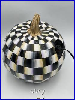 RARE Mackenzie-Childs Courtly Check Jack O' Lantern Pumpkin Plug In Plastic Mold