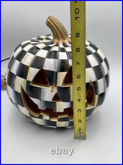 RARE Mackenzie-Childs Courtly Check Jack O' Lantern Pumpkin Plug In Plastic Mold
