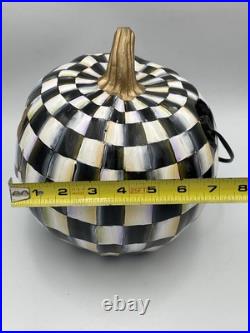 RARE Mackenzie-Childs Courtly Check Jack O' Lantern Pumpkin Plug In Plastic Mold