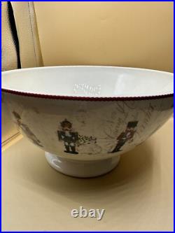 RARE Nutcracker Large Serving Bowl a Williams Sonoma Exclusively 12 Diameter