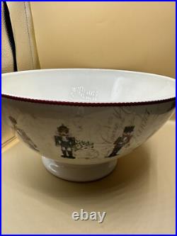 RARE Nutcracker Large Serving Bowl a Williams Sonoma Exclusively 12 Diameter