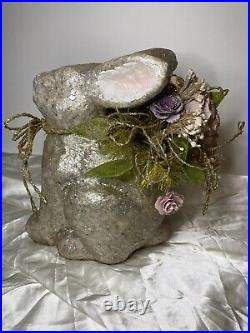 RARE PIER 1 Capiz Easter Glam Bunny Floral Centerpiece Spring Decor