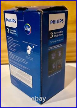 RARE Philips 3ct Christmas Focusable LED Projectors Dancing Penguins