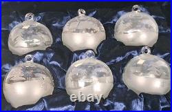 RARE Set of 6 La Vida Clear Crystal Christmas Ball Hand Blown Hand Cut Ornaments RARE Set of 6 La Vida Clear Crystal Christmas Ball Hand Blown Hand Cut Ornaments