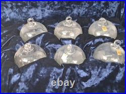 RARE Set of 6 La Vida Clear Crystal Christmas Ball Hand Blown Hand Cut Ornaments RARE Set of 6 La Vida Clear Crystal Christmas Ball Hand Blown Hand Cut Ornaments