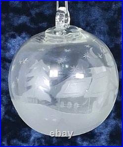 RARE Set of 6 La Vida Clear Crystal Christmas Ball Hand Blown Hand Cut Ornaments RARE Set of 6 La Vida Clear Crystal Christmas Ball Hand Blown Hand Cut Ornaments