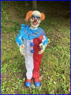 RARE Spooky Village Animated 36 Scary Clown Halloween Prop Porch Yard Decor