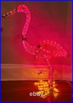 RARE! Vintage 33 Lighted Moving Metal Flamingo Yard Sculpture Heavy RARE! Vintage 33 Lighted Moving Metal Flamingo Yard Sculpture Heavy
