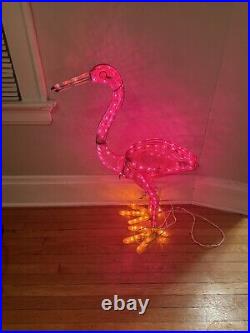 RARE! Vintage 33 Lighted Moving Metal Flamingo Yard Sculpture Heavy RARE! Vintage 33 Lighted Moving Metal Flamingo Yard Sculpture Heavy