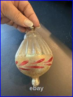RARE Vintage balloon parachute Poland Glass Christmas Ornament Heim design