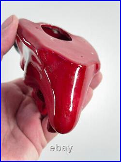 RARE vtg Ceramic Devil Krampus ashtray wall hanger incense burner halloween