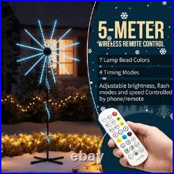 RGB Firework Christmas Light, 180 LEDs, 8.2ft, Remote/App Control, Indoor/Outdoor