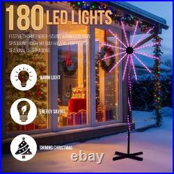 RGB Firework Christmas Light, 180 LEDs, 8.2ft, Remote/App Control, Indoor/Outdoor