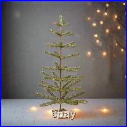 Ragon House Germany Style 48 Green Goose Feather Tree with Berries in Stenciled W